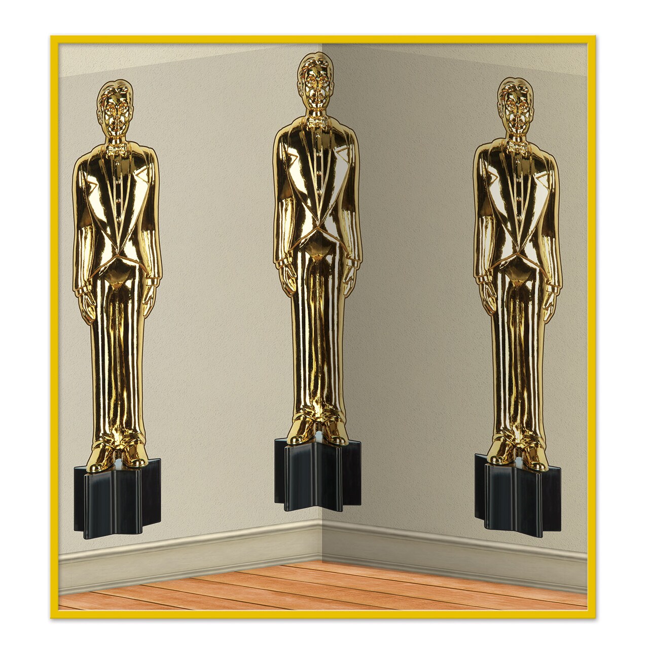 Beistle 4Feet x 30Feet Awards Night Male Statuettes Backdrop - 6 Pack